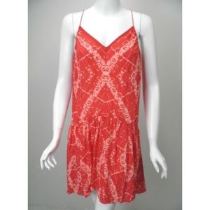 Rebecca Taylor Red/Pink Silk Tie Dye Dress